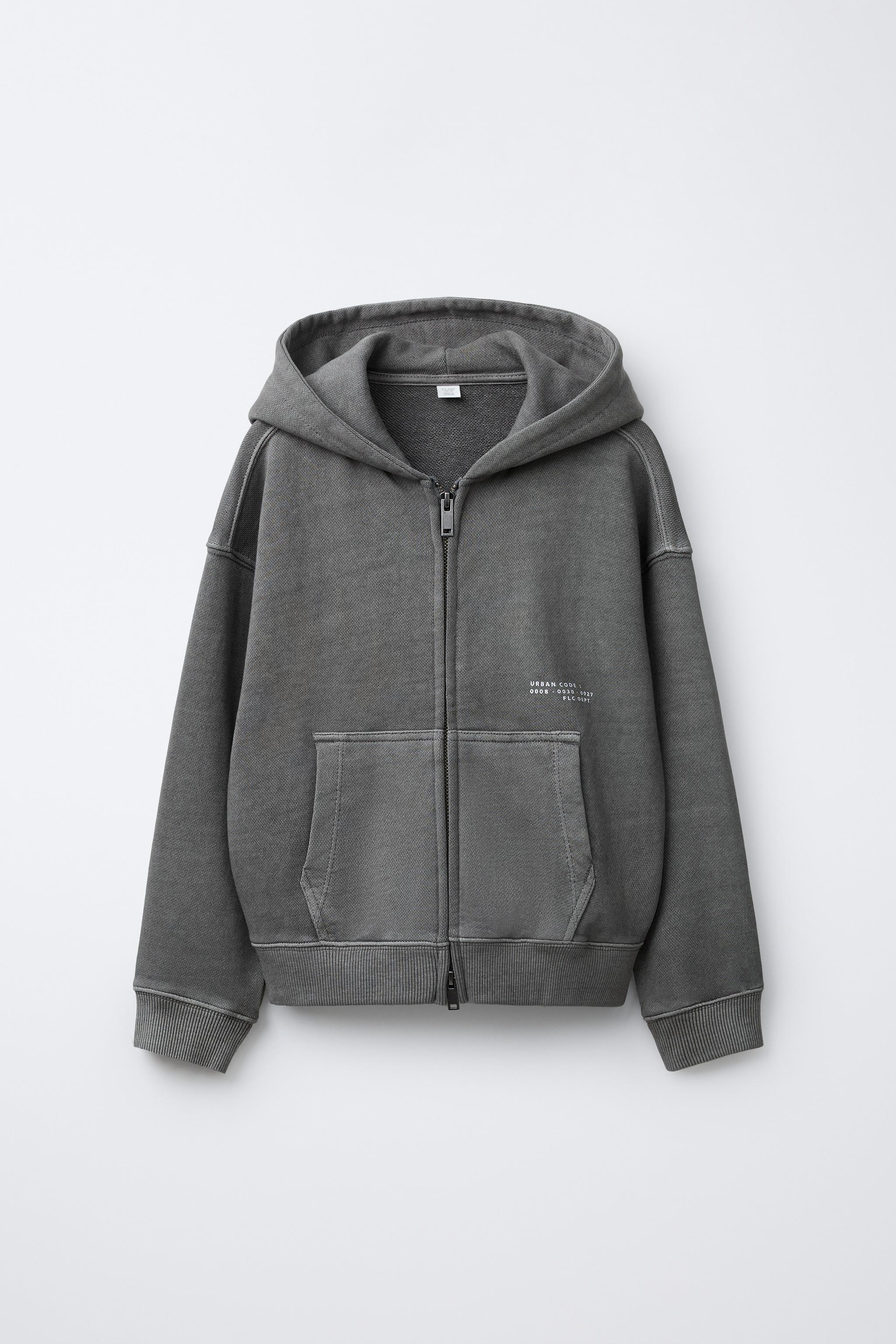 GARMENT DYE ZIPPERED SWEATSHIRT